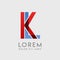 KL logo letters with blue and red gradation