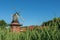 Klaashensche Muehle. Gallery Dutch windmill along the Lower Saxon Mill Road near the East Friesland town of Wittmund, East Frisia,