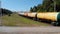 Klaipeda, Lithuania - 17 may 2021: Wagons filled with oil products move to the terminal.