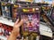 KLANG, MALAYSIA - 29 September 2020 : Hand hold a boxed set of Dragon Ball Super Saiyan Frieza 1st Form Toy in the supermarket.