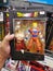 KLANG, MALAYSIA - 29 September 2020 : Hand hold a boxed set of Dragon Ball Super Saiyan Gohan Toy in the supermarket toy store.