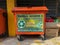 Klang,Malaysia: March 10, 2021- Front view of recycle bin for collection of recycle materials
