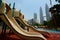 KLCC Park playground and Petronas Twin Towers. Kuala Lumpur. Malaysia