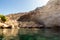 Kleftiko - collapsed rocks forming hidden cave due to volcanic activity, on the southwest coast of Milos Island, Greece