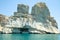 Kleftiko rock formation in Milos in Greece