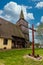 Klepsk, Poland - May 7, 2019: Exterior view of the Evangelical Church of the Blessed Virgin Mary. The church was founded in  1367