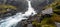 Klifbrekkufossar waterfall in the eastern part of Iceland