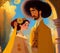 Klimt inspired love illustration