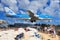 KLM 747 over Maho Beach, St. Maarten