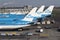 Klm boeing aircraft parked at the passenger terminal