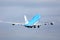 KLM Boeing B747 plane taking off from Amsterdam Schiphol Airport AMS