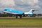 KLM Fokker 70 PH-KZS passenger plane departure at Amsterdam Schipol Airport