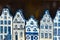 KLM houses - collection of Delft`s blue houses filled with gin as a souvenir from Holland