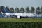 KLM Skyteam plane taxiing in Amsterdam Airport Schiphol AMS