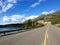 Klondike Highway along Emerald Lake, Yukon, Canada