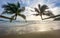 Klong Chao beach and its Double Palm Trees in koh Kood, Trat, Thailand