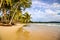 Klong Chao beach and its Double Palm Trees in koh Kood, Trat, Thailand