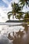 Klong Chao beach and its Double Palm Trees in koh Kood, Trat, Thailand