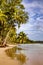 Klong Chao beach and its Double Palm Trees in koh Kood, Trat, Thailand