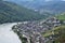 Klotten, Germany - 08 02 2022: Mosel valley village Klotten with Cochem in background