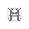 Knapsack, backpack line icon