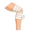 Knee bandage joint injury leg trauma first aid bandaging