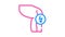 knee cutting ache color icon animation