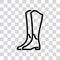 Knee high boots vector icon.