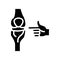 knee-joint radiology glyph icon vector illustration flat