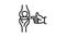 knee-joint radiology line icon animation