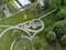 Kneipp Garden park aerial view in Birstonas