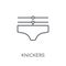 Knickers linear icon. Modern outline Knickers logo concept on wh