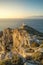 Knidos lighthouse on the cliff at Datca peninsula in Turkey