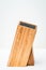 Knife block bamboo isolated single one no knives on it