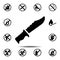 knife, chopper icon. Simple outline vector element of ban, prohibition, forbiddance set icons for UI and UX, website or mobile