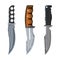 Knife, combat daggers and military blade weapons