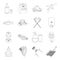 Knife, cooking, beauty and other web icon in outline style.Plumbing, profession, alcohol icons in set collection.