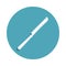 knife for cutting bread icon in badge style. One of kitchen tools collection icon can be used for UI, UX