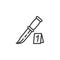 Knife evidence line icon