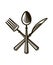 Knife, fork and spoon