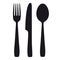 Knife Fork Spoon Black Shapes