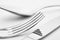 Knife fork spoon detail over a white background. Cutlery.