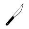 Knife icon. sketch hand drawn doodle style. , minimalism, monochrome. cutlery, dishes, food, cut