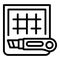 Knife plotter icon outline vector. Data device