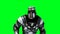 Knight animation. Phisical motion blur. Realistic green screen 4k animation. Green screen