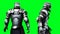 Knight animation. Phisical motion blur. Realistic green screen 4k animation. Green screen