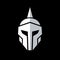 Knight armor logo design, medieval warrior helmet icon, vector illustration