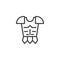 Knight armour outline icon