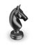 Knight black chess piece