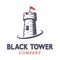 Knight black tower logo